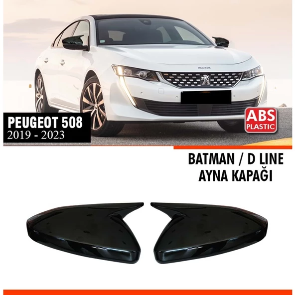 508 Batman Ayna Kapağı Piano Black / 2019-2023 ürün görseli 1