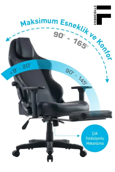Fashcolle Globe Pro Black Oyuncu Koltuğu - Resim 6