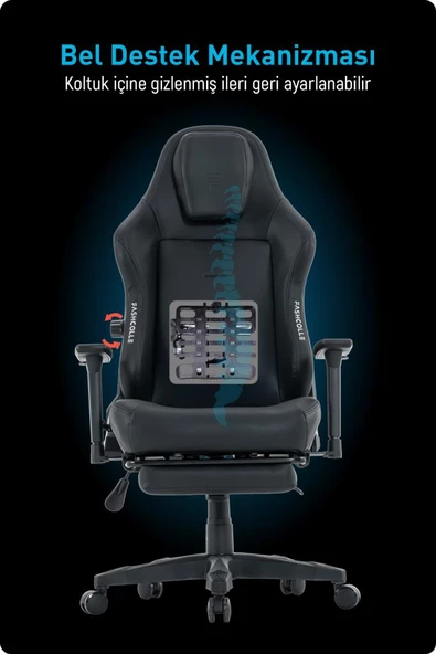 Fashcolle Globe Pro Black Oyuncu Koltuğu - Resim 7