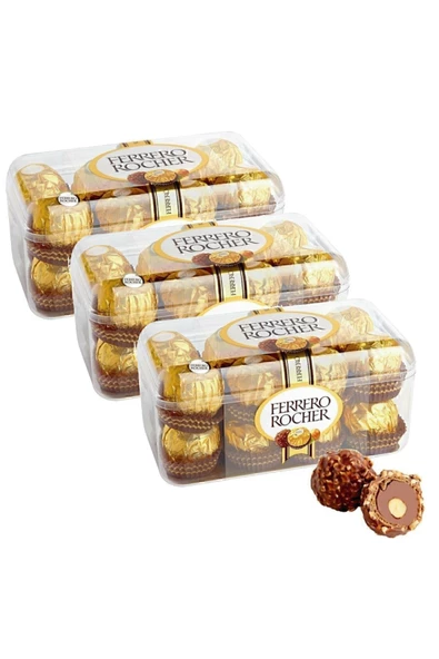 Ferrero Rocher Fındıklı Sütlü Çikolata T16 200 gr  X 3 Adet ürün görseli 1