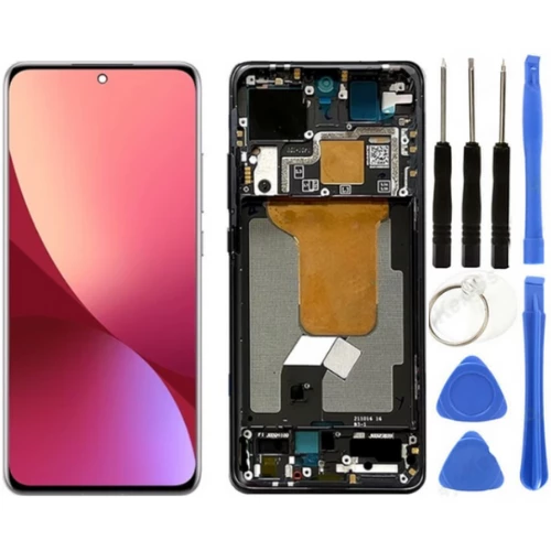 Xiaomi Mi 12 Uyumlu Çıtalı A Kalite Lcd Ekran Dokunmatik Siyah + Tamir Seti ürün görseli 1