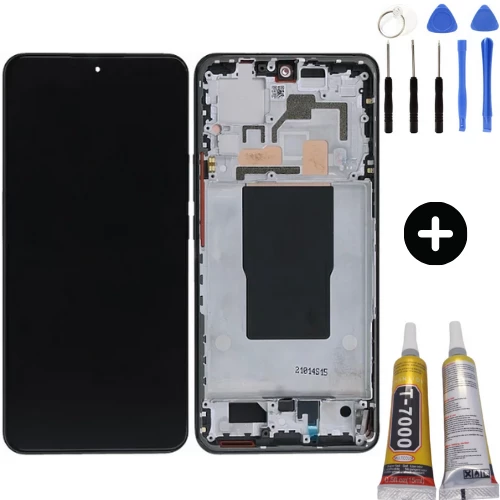 Xiaomi Mi 12T Pro Uyumlu Çıtalı Servis Lcd Ekran Dokunmatik Siyah + Montaj Seti ürün görseli 1