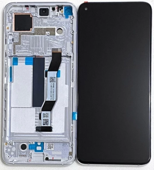 Xiaomi Mi 10T Pro Uyumlu Çıtalı A Kalite Lcd Ekran Dokunmatik Beyaz ürün görseli 1