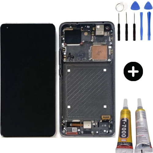 Xiaomi Mi 11 Ultra Uyumlu Çıtalı A Kalite Lcd Ekran Dokunmatik Siyah + Montaj Seti ürün görseli 1