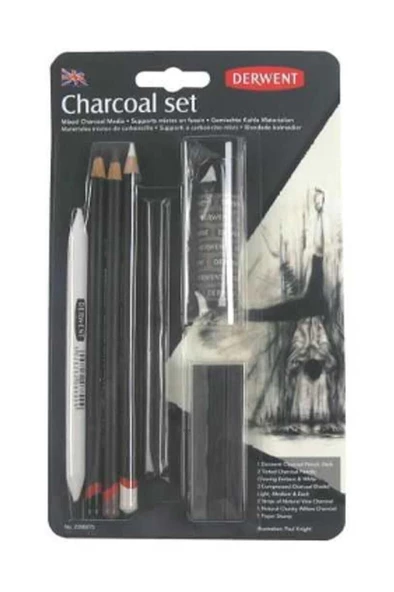 Derwent Charcoal Set 10 Parça ürün görseli 1