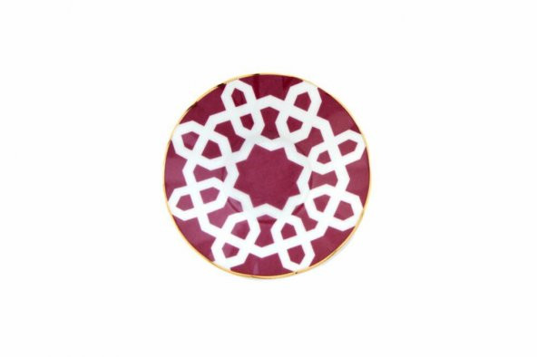 Porland Morocco Desen5 Fuşya Ergonomik Çay Tabağı 12cm ürün görseli 1