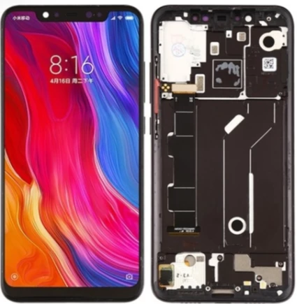 Xiaomi Mi 8 Uyumlu Çıtalı Lcd Ekran Dokunmatik Siyah ürün görseli 1