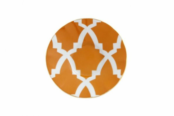 Porland Morocco Desen3 Turuncu Ergonomik Çay Tabağı 12cm ürün görseli 1