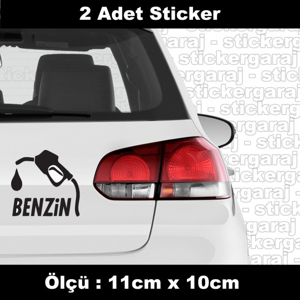 benzinl araba sticker etiket - 2 ADET araba kask motosiklet laptop tablet pc atv uyumlu sticker 2 adet ürün görseli 1