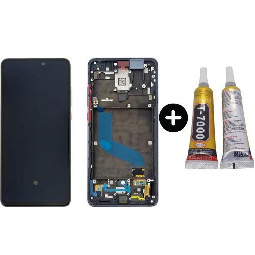Xiaomi Mi 9T Pro Uyumlu Çıtalı A Kalite Lcd Ekran Dokunmatik Siyah + B7000 ürün görseli 1