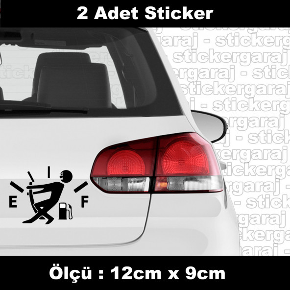 akaryakıt depo adam full sticker etiket - 2 ADET araba kask motosiklet laptop tablet pc atv uyumlu sticker 2 adet ürün görseli 1