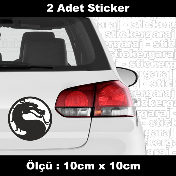 ejderha şekil logo sembol sticker etiket - 2 ADET araba kask motosiklet laptop tablet pc atv uyumlu sticker 2 adet ürün görseli 1