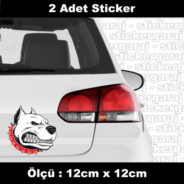 pitbull köpek saldırgan sticker etiket - 2 adet araba kask motosiklet laptop tablet pc atv uyumlu sticker 2 adet ürün görseli 1