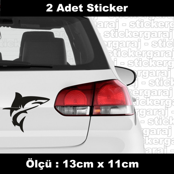 köpekbalığı saldırgan jaws sticker etiket -  2 adet  araba kask motosiklet laptop tablet pc atv uyumlu sticker 2 adet ürün görseli 1