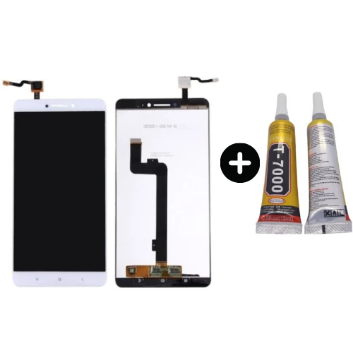 Xiaomi Mi Max Uyumlu HK Lcd Ekran Dokunmatik Beyaz + B7000 ürün görseli 1