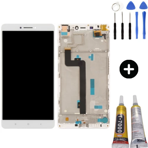 Xiaomi Mi Max Uyumlu Çıtalı Servis Lcd Ekran Dokunmatik Beyaz + Montaj Seti ürün görseli 1
