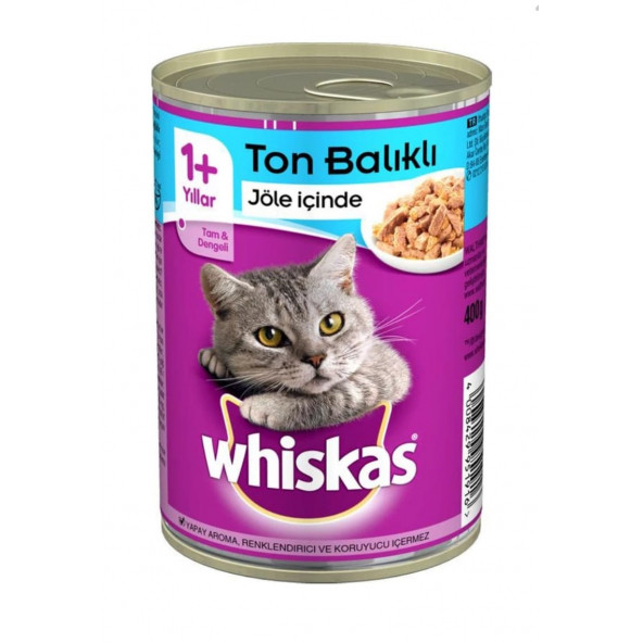 Whiskas Sardalya ve Ton Balıklı Konserve Kedi Maması 400 Gr. ürün görseli 1