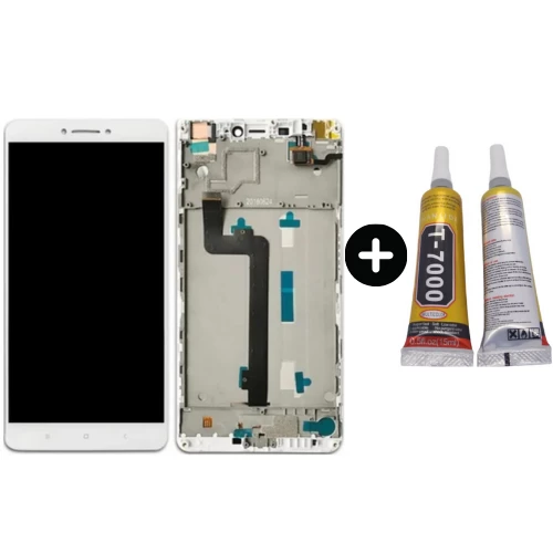 Xiaomi Mi Max 2 Uyumlu Çıtalı OLED Lcd Ekran Dokunmatik Beyaz + B7000 ürün görseli 1