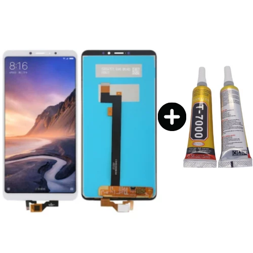 Xiaomi Mi Max 3 Uyumlu A Kalite Lcd Ekran Dokunmatik Beyaz + B7000 ürün görseli 1