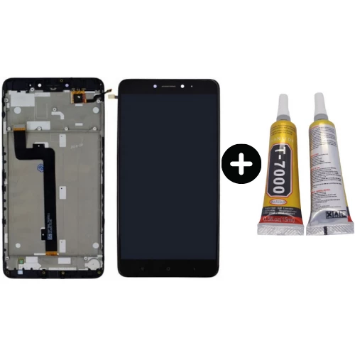 Xiaomi Mi Max 2 Uyumlu Çıtalı OLED Lcd Ekran Dokunmatik Siyah + B7000 ürün görseli 1