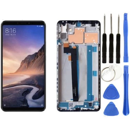 Xiaomi Mi Max 3 Uyumlu Çıtalı HK Lcd Ekran Dokunmatik Siyah + Tamir Seti ürün görseli 1