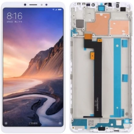 Xiaomi Mi Max 3 Uyumlu Çıtalı Lcd Ekran Dokunmatik Beyaz ürün görseli 1