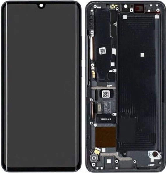 Xiaomi Mi Note 10 Lite Uyumlu Çıtalı Servis Lcd Ekran Dokunmatik Siyah ürün görseli 1