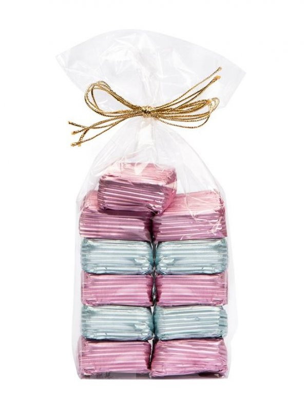 Melodi Yaldızlı Fındık  Üzüm Sütlü Çikolata Pembe - Mavi 500 gr ürün görseli 1