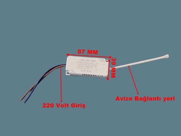 YILDIZ Led Avize Trafosu DC 120-200v 40-60w x 2 İki Modlu (60 Watt Çift Çıkışlı) ürün görseli 1