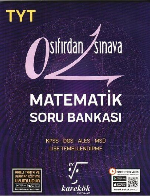 TYT Sıfırdan Sınava Matematik Soru Bankası Karekök Yayınları ürün görseli 1