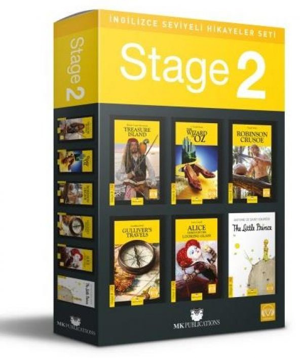 Murat Kurt İngilizce Hikaye Seti 6 Kitap KUTULU (Stage 2) ürün görseli 1