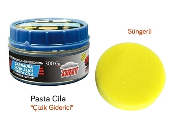 Oto Kaporta Boya Tampon Çizik Giderici Parlatıcı Pasta Cila (Süngerli) 300gr ürün görseli 1
