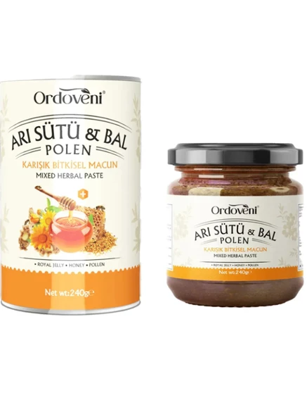 Doğal Arı Sütü, Bal Ve Polen - Enerji Ve Sağlık Için Doğal Propolis Takviye 240g ürün görseli 1