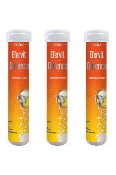 Orzax Efervit Defence 20 Efervesan Tablet 3 Kutu ürün görseli 1