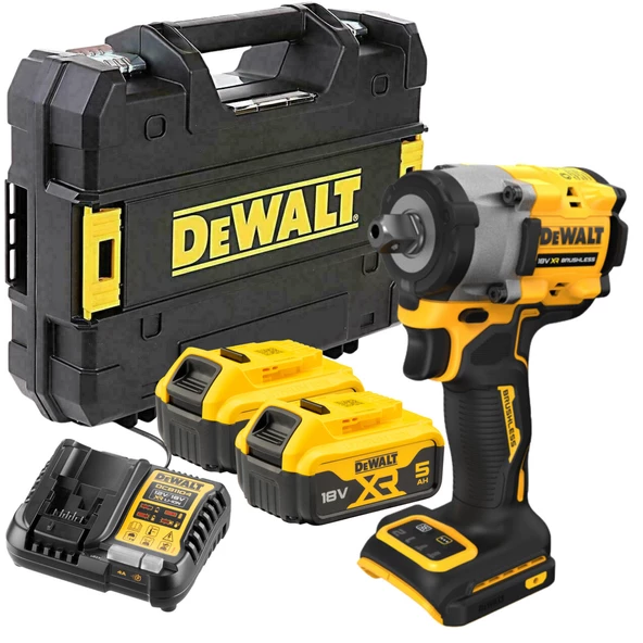 Dewalt DCF922P2T 18V 5.0AH Li-ion Kömürsüz Çift Akülü Somun Sıkma 406Nm ürün görseli 1