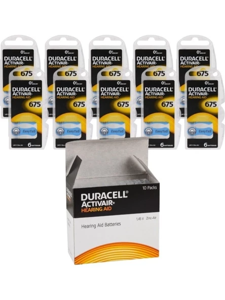 Duracell Activair 675 Kulaklık Pili 6'lı Blister ( 10 Paket ) ürün görseli 1