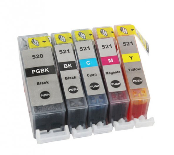 CANON MP980 MP990 MX860 MX870 KOLAY DOLAN MUADİL KARTUŞ SETİ 5 RENK (DOLU) ürün görseli 1
