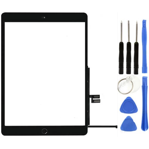 iPad 7.Nesil A2197-A2198-A2200 Uyumlu HK Home Tuşlu Dokunmatik Siyah + Tamir Seti ürün görseli 1