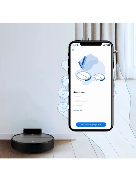 Dersar L1 Plus Beyaz Akıllı Robot Süpürge - Resim 5