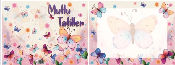 Mutlu Tatiller Renkli Kelebekler Karne Kılıfı 30 Adet ürün görseli 1