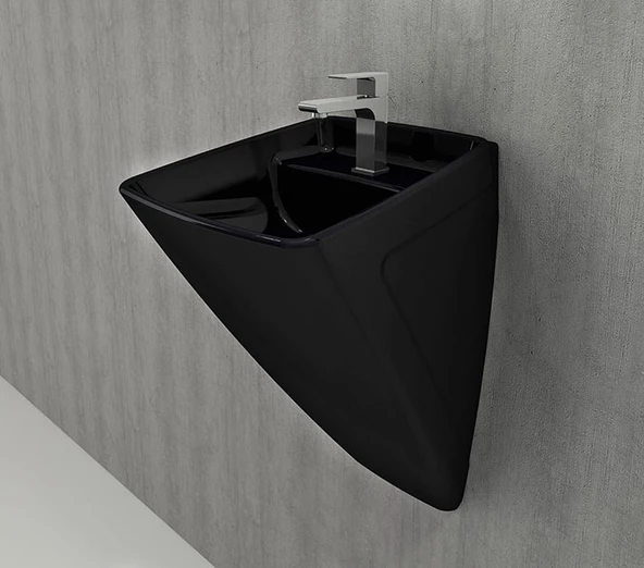 Bocchi Firenze Asma Monoblok Lavabo Parlak Siyah 1082-005-0126 ürün görseli 1