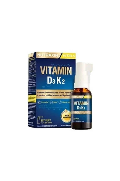 Nutraxin Vitamin D3k2 Sprey 30 ml ürün görseli 1