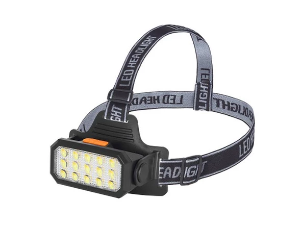 Watton WT-652 15 Ledli Sarı / Beyaz Şarjlı Kafa Lambası ürün görseli 1