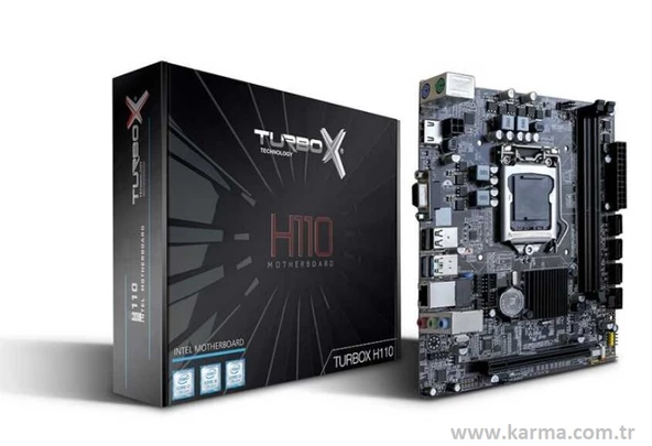 TURBOX WORKPROF R H110 1151P DDR4 SES GLAN HDMI/VGA SATA3 USB3.0 ATX Anakart (6.7.Nesil) ürün görseli 1