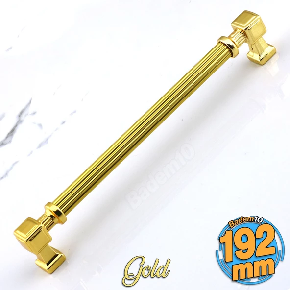 Talas Metal Gold Altın Çizgili Kulp 192 mm Mobilya Çekmece Mutfak Dolabı Dolap Kulpları Kulb 19.2 cm ürün görseli 1