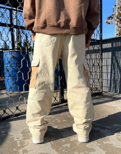 Jack Cactus Premium Designer Baggy Kargo Pantolon - Resim 5