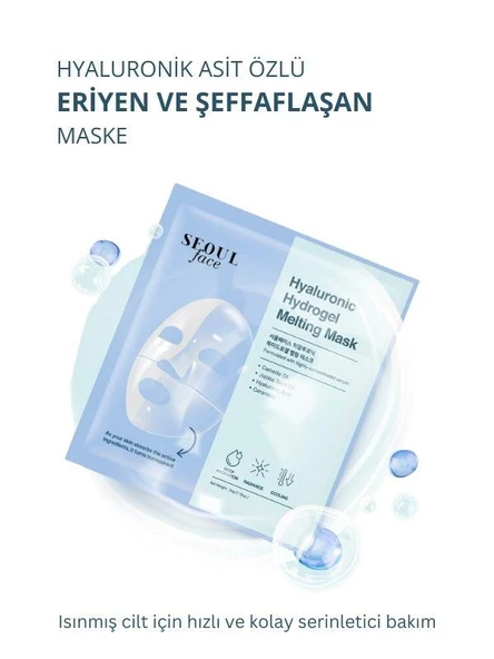 Dermal Seoulface Kolajen ve Hiyaluronik Asit Özlü Hydrojel Şeffaflaşan Eriyen Maske Seti 2 Adet ürün görseli 1