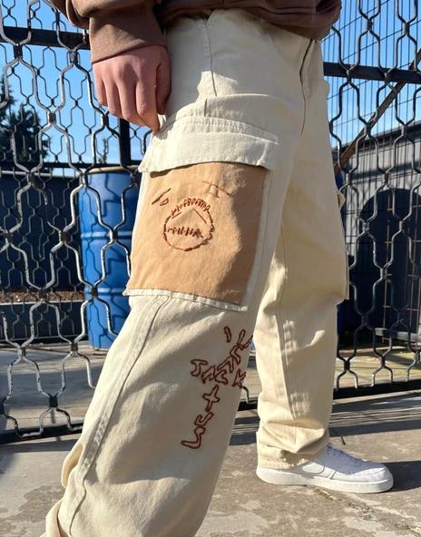 Jack Cactus Premium Designer Baggy Kargo Pantolon - Resim 7