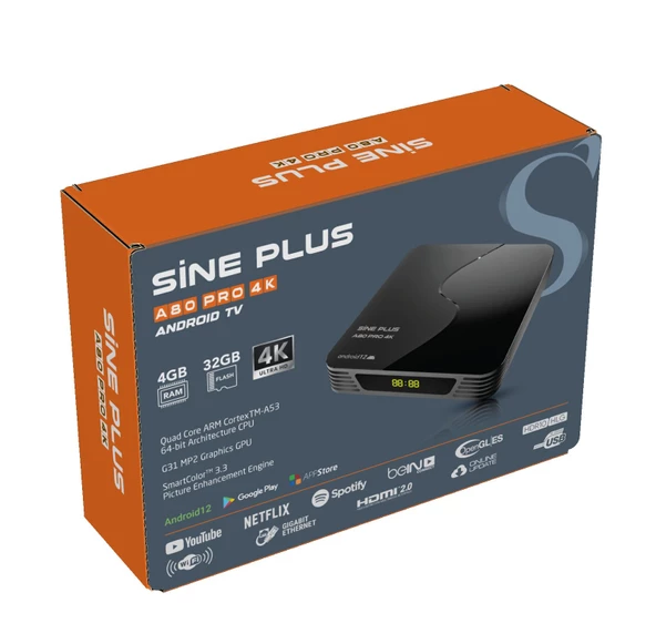 Sine Plus A80 Pro 4K 32GB Android Tv Box - Resim 4