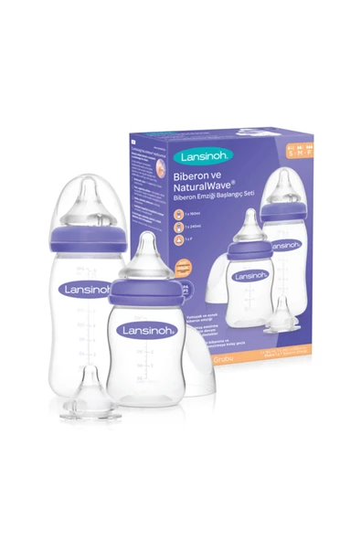 Lansinoh Hoşgeldin Bebek Biberon Ve Naturalwave® Biberon Emziği Başlangıç Seti ürün görseli 1